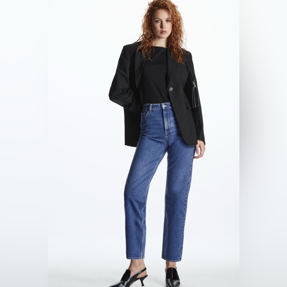COS Straight Leg Extra High Rise Ankle length Blue Women's Jeans NWT